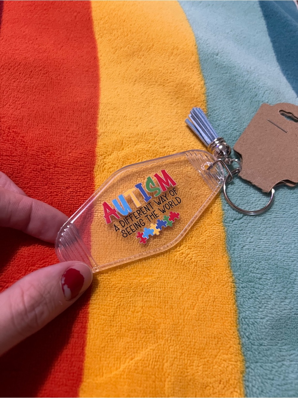 Autism Awareness Keychain 🧩